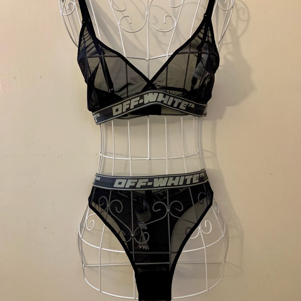Off-White Bralette and Panty Set